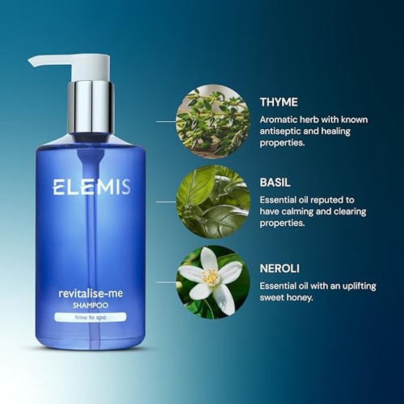 ELEMIS Revitalize-Me Shampoo with Basil,Thyme scent, 10.1 Fl Oz