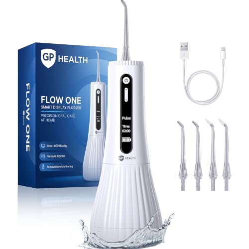 Cordless Water Flosser for Teeth & Gums, Rechargeable Oral Irrigator with LCD Display