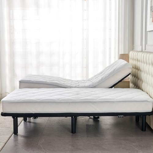 Kingnex California King Mattress Topper Split Cal King 2x36x84 Reversible Plush