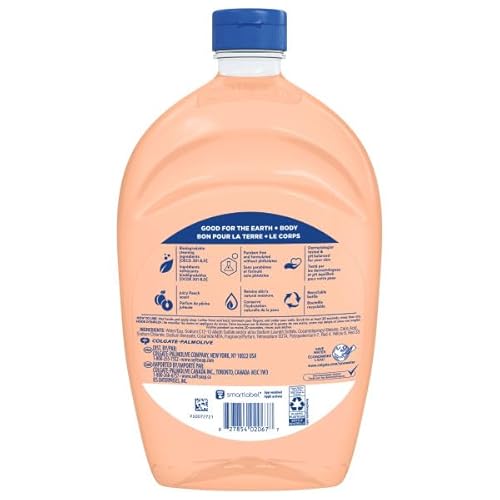 Softsoap Juicy Peach Liquid Hand Soap, Kitchen and Bathroom Hand Soap, Rich Fruity Scent, 50 fl oz Refill Bottle (Pack of 2)