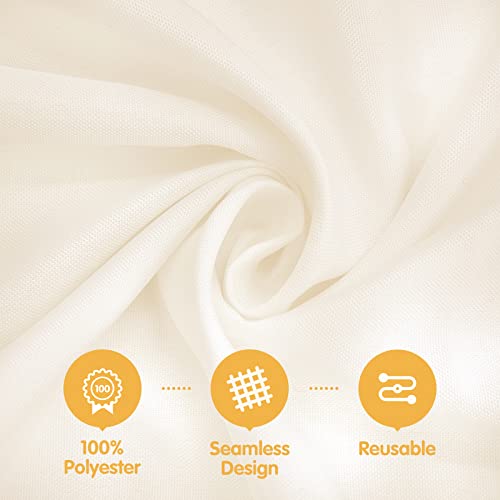 BRILLMAX Ivory Tablecloth 70x120 Inch 10 Pack for 6-8ft Rectangle Tables
