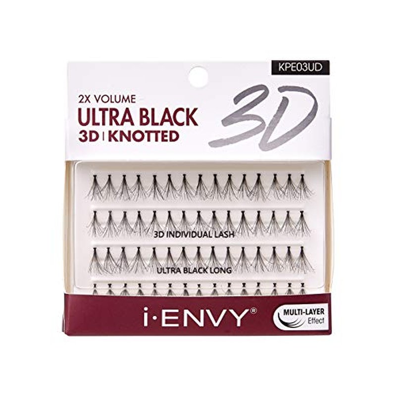 i?ENVY 2X Volume 3D Ultra Black Individual Lashes (3 Pack, Long)