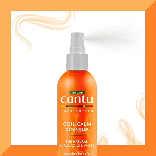 Cantu Coil Calm Detangler with Shea Butter for Natural Hair, 8 fl oz (Packaging May Vary) (Pack of 2)