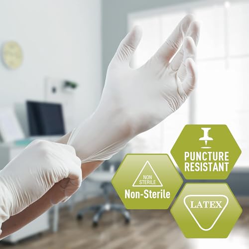 Heavy Duty Latex Exam Gloves 5 Mil Thick Powder-Free Large - 1000 Pack