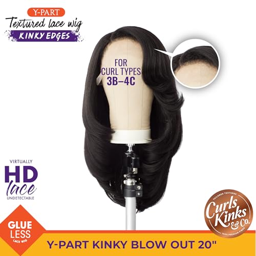 Sensationnel Kinkyedges 20-Inch Synthetic Wig Dark Brown - Blow Out, Curly Style