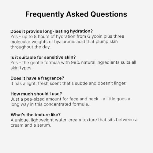 Hydrating Hyaluronic Acid Water Cream - Lightweight Moisturizer for Face