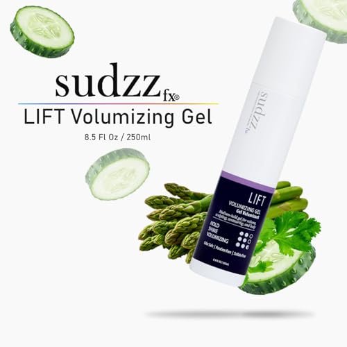 SUDZZFX Volumizing Hair Gel - Medium Hold for Fine Hair, 8.5 Fl Oz