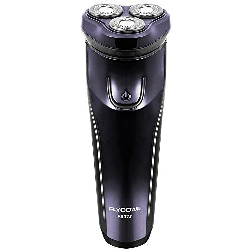Flyco FS372 Men's Waterproof Electric Shaver IPX7 Wet & Dry Rechargeable Rotary Razor with Pop-up Trimmer, Dark Violet