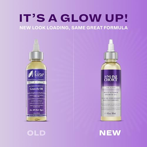 The Mane Choice Alpha Multi-Vitamin Scalp Hair Growth Oil, 4 Fl Oz, 1 Pack, Nourishing Scalp Oil with Biotin, Vitamin C, Rosemary, Rice Extract, Jojoba, Tea Tree & Castor Oil, Lightweight & Non-Greasy