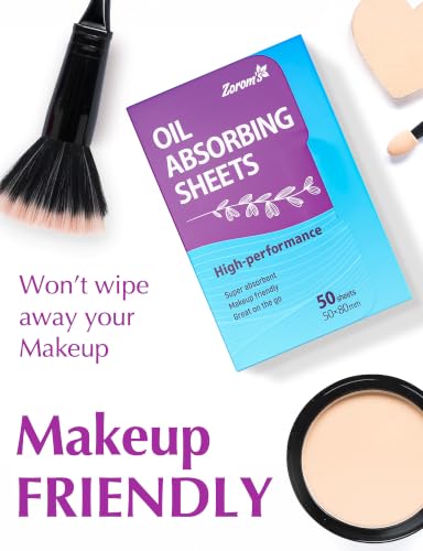 Oil Absorbing Blotting Sheets for Face - 300 Count, Pack of 6, Makeup Friendly, Oily Skin