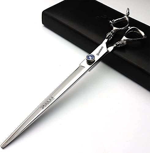 AXEMOORE 9 Inch Flat Professional Hair Scissors - Japanese 440C Stainless Steel, Gift Bag Included