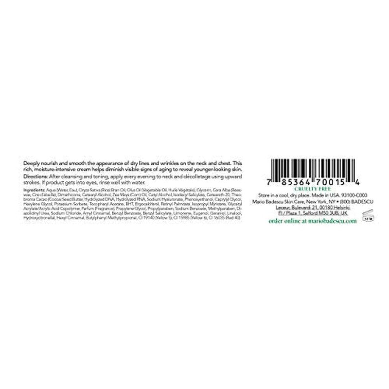 Mario Badescu Vitamin A-D-E Neck Cream for All Skin Types |Neck Cream that Firms and Hydrates |Formulated with Rice Bran Oil & Vitamin A and E|1 Ounce