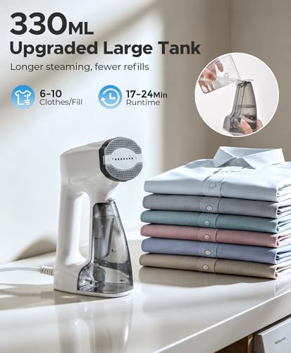 Sweepulire Vacuum Steamer with 330ml Water Tank - White / XXL Clothes Steamer