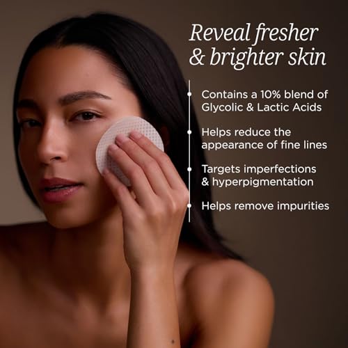 Glycolic Acid Peel Pads for Brightening & Exfoliation - Gentle Facial Exfoliator