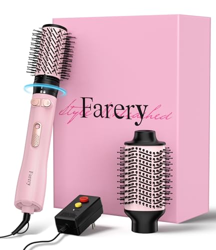 Farery 2-in-1 Hot Air Brush Set - One-Step Volumizer & Styling Tool in Pink