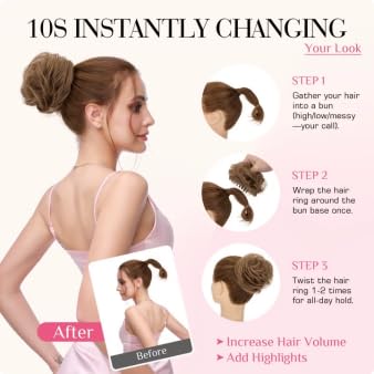 Rich Choices Wavy Light Blonde Claw Clip Messy Bun Extension 42g #18