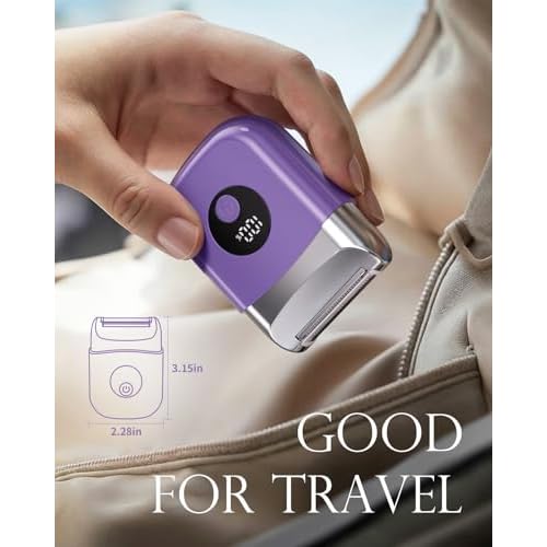 Cordless Electric Razors for Women, Travel Electric Shaver with LED Display, IPX7 Waterproof Wet Dry, Rechargeable Body Trimmer Shaver for Pubic, Face,Bikini,arms, Legs