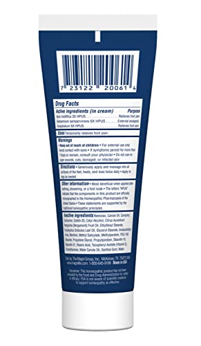 MagniLife Pain Relieving Foot Cream - 8 oz Tube, Sore Feet & Leg Relief, Moisturizing & No Petroleum