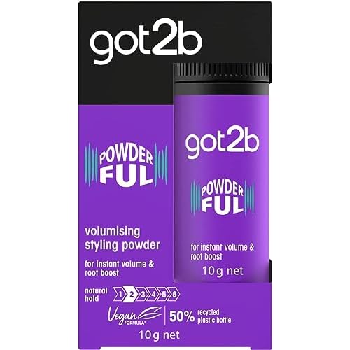 Schwarzkopf got2b Powder'ful Volume Unisex Root Hair Styling Powder, For Instant Volume and Root Boost, Vegan, 10g