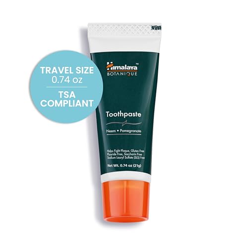 Himalaya Botanique Neem & Pomegranate Travel Toothpaste Set - Mint, 0.74 oz, Pack of 10