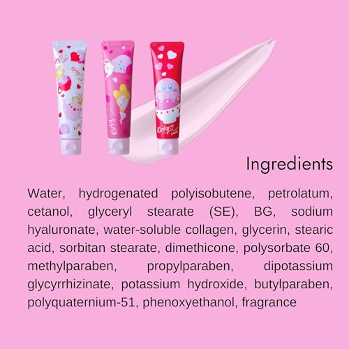 Kirby 3EA Cute Hand Cream for Women, Small Hand Cream Travel Size for Dry Cracked Hands with Sunflower, Rose& Camellia, Mini Hand Lotion for Dry Skin from Japan| Black Tea, Peach Tea, Milk Tea