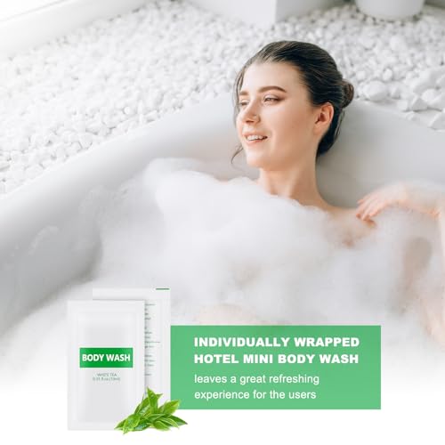 HQSLsund 200 Pack Travel Size Body Wash - 0.35 Fl Oz Individually Wrapped