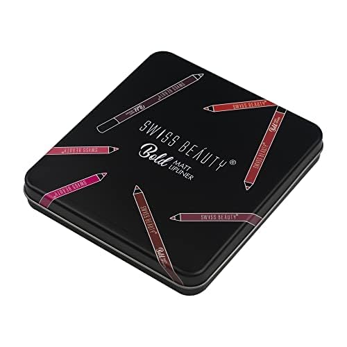 Waterproof Matte Lip Liner Set - 12 Multi Color Creamy Long-Lasting Pencils