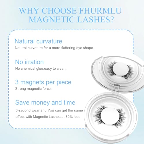 Magnetic Eyelashes with Applicator,Reusable Magnetic Eyelashes Natural Look,Easy to Wear Reusable Soft Lashes kit No Glue Needed(Simple)