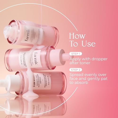 FARMIC Vegi Glow Ampoule Serum - Hydrating Brightening Face Serum for Dull Skin
