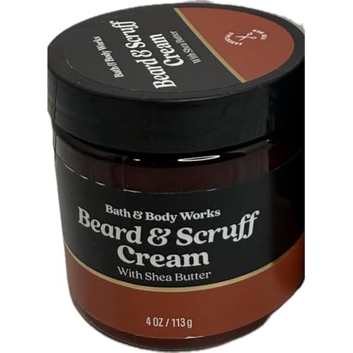 Bath and Body Works Men's Beard Cream & Exfoliating Scruff With Shea Butter 4 Ounces