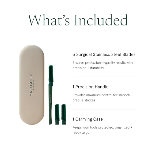 Barefaced Facial Razor - Stainless Steel Dermaplaning Tool for Women - Facial Shaving & Skin Exfoliation