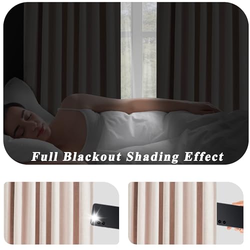 Pink Central Park Pinch Pleat Blackout Curtain Panel with Hooks - 40 x 102 Inches, Pack of 2