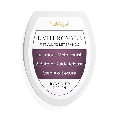 Bath Royale Heavy Duty Elongated Toilet Seat with Soft Close - White BR237-00
