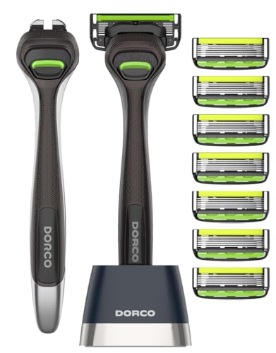 Men's Razor Grooming Kit with 2 Ergonomic Handles & 8 Blades – Complete Shaving Set