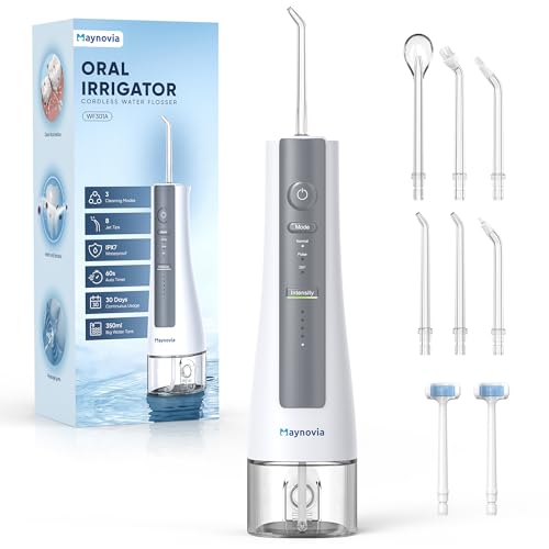 Cordless Water Flosser with U-Shaped Tip, 350ml Tank, 3 Modes, Travel Ready