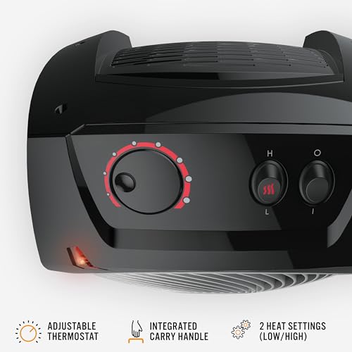 Vornado VH10 (2026) Space Heater with Adjustable Thermostat - Quiet Black