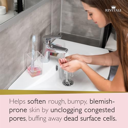 REVITALE Advanced BHA Salicylic Acid Scrub Soap ? Exfoliating Bar for Face & Body, Deep Pore Cleanser, Anti-Blemish, Skin Softening