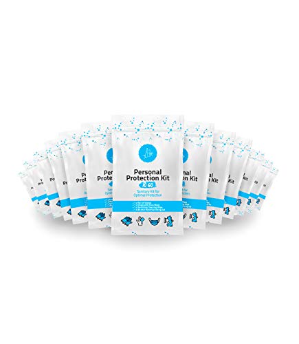 All-In-One Personal Protection Kit (10 Pack) Face Mask, Gloves & Wipes