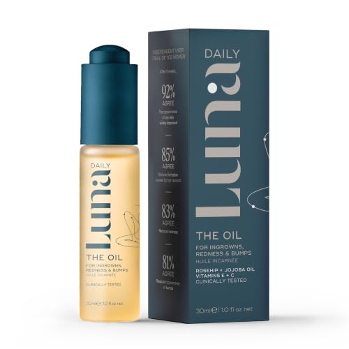 Luna Daily Ingrown Hair Oil 1 Fl Oz - Razor Bump & Redness Relief, Pack of 1