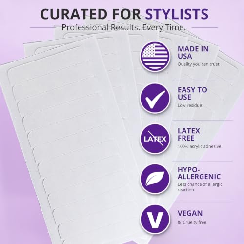 Big Kizzy Single Sided Hair Extension Tape Replacement - 144 Tabs, Strong Hold
