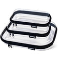 Clear Zipper Pouches for Organizer, Waterproof Hard Clear Zipper Case, Hard Plastic Pouch with Zippered