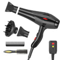 Obsidian Black Professional Ionic Hair Dryer 2400W with Diffuser - Conhaze