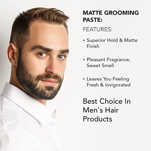 Gentlemen Republic Matte Hair Paste for Men - Water-Based, Strong Hold (4oz)