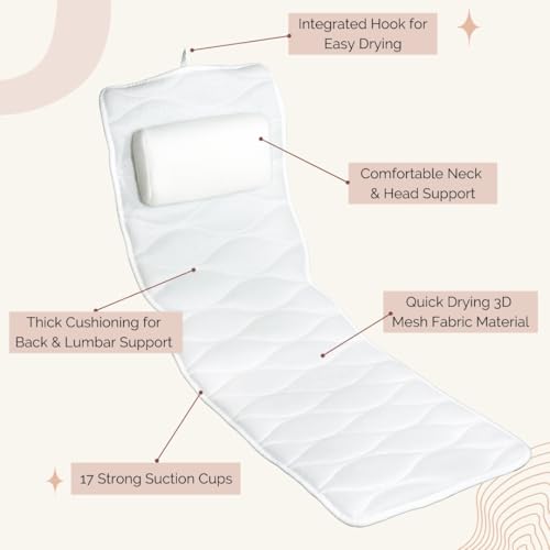 Full Body Bath Pillow - Ultra-Soft Bathtub Cushion for Relaxing Spa Experience - Variation of THIS listing