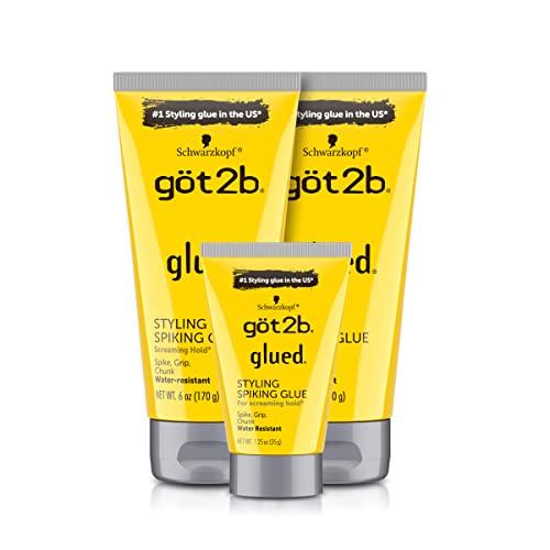 Got2B Glued & Spiking Hair Styling Set - Extreme Hold Hairspray & Gel