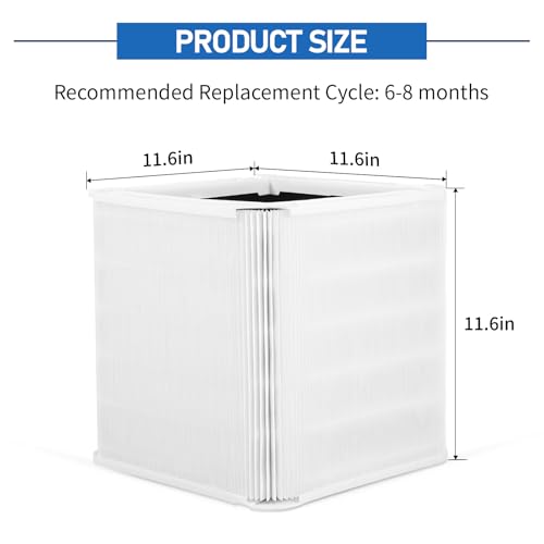 3 Pack Air Purifier Filters Compatible with Blue Pure 211+ - Replacement HEPA & Activated Carbon