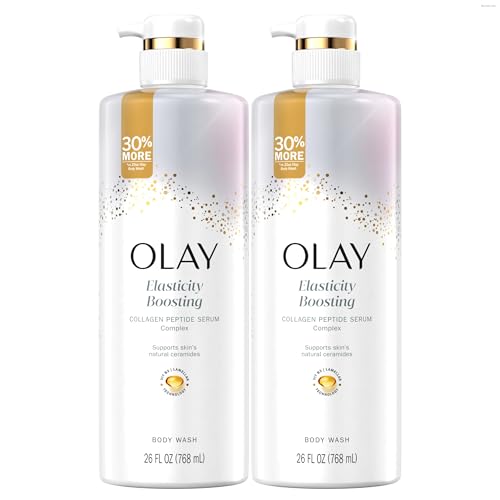 Olay Body Wash for Women, Elasticity Boosting, Collagen Peptide Serum