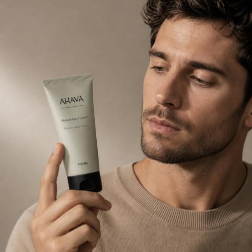 AHAVA Men's Mineral Hand Cream - Nourishing, Fast-Absorbing, 3.4 Fl Oz