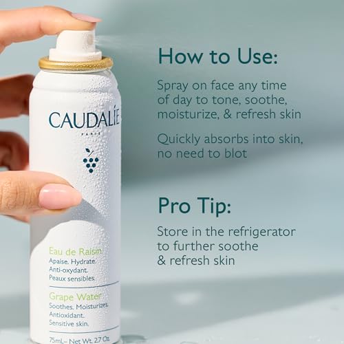 Caudalie Grape Water Moisturizing Face Mist 10oz Hydrating & Soothing Toner