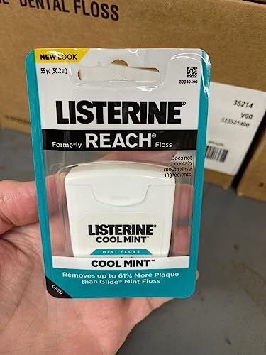 Dental Floss Cool Mint 165 Ft Pack of 6 - Effective Plaque Removal